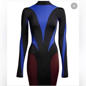 Mugler x H&M spiral-paneled dress